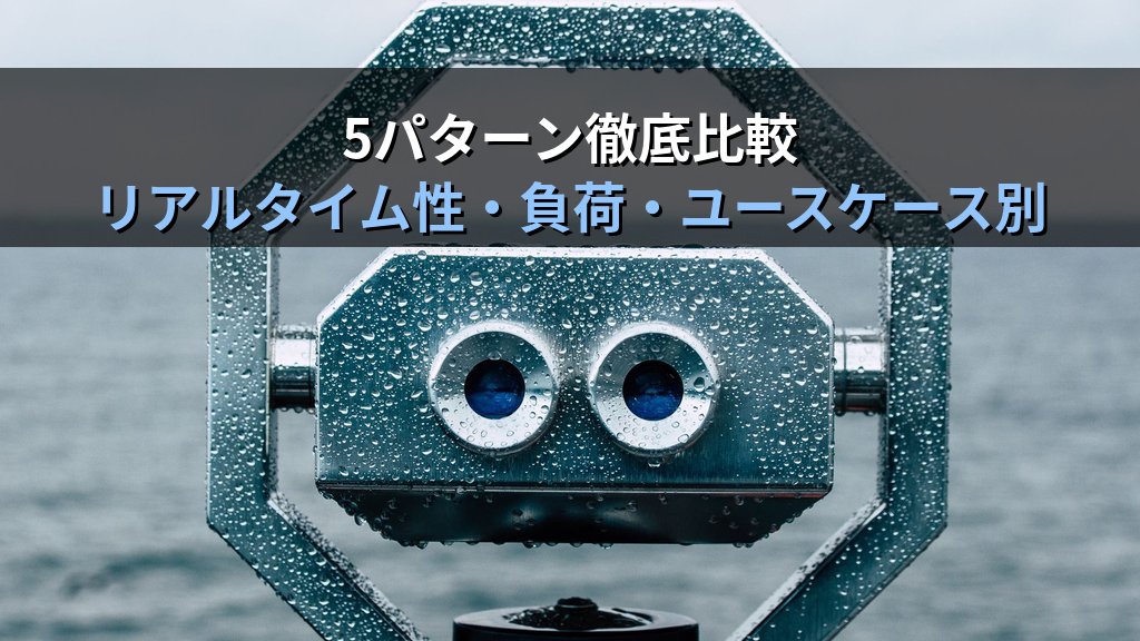 Webhook・ポーリング・WebSocket・SSEの違いとは?クラウドAPI連携でリアルタイム通信を設計する実践ガイド - 解説